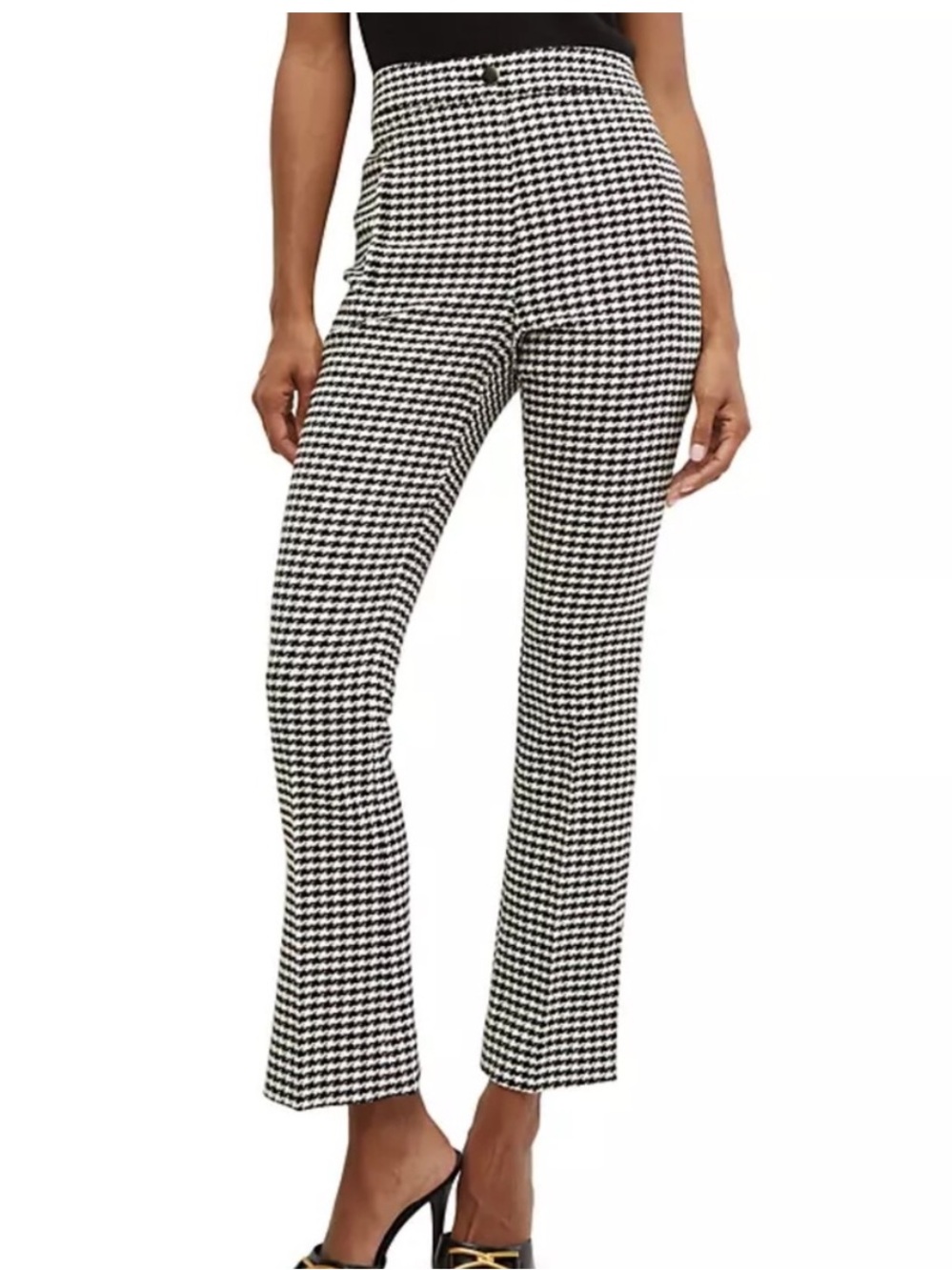 Veronica Beard Black & White Arte Houndstooth Pants